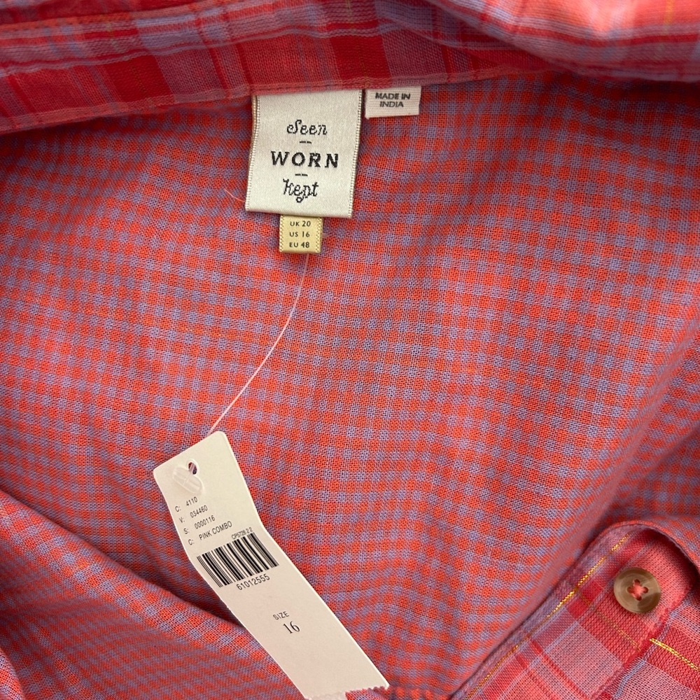 Anthro/Seen Worn Kept Plaid Button-Down Shirt - Picture 11 of 14